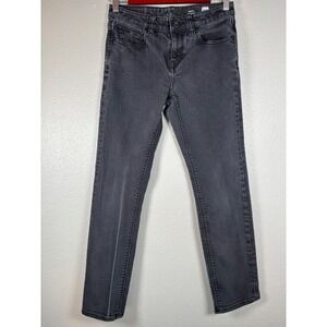 Volcom Vorta Slim Straight Jeans 27 x 26 Black Grunge Skater Y2K Punk Casual
